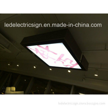 Ceiling Hanging Baccklit LED Light Signboard with Aluminum Frame